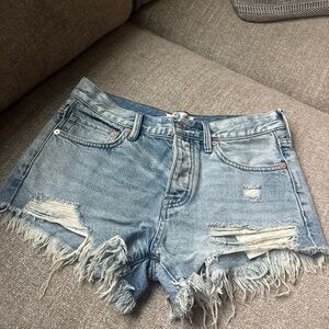 We the free size 24 Distressed Denim Women Shorts
